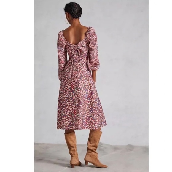 Sachin & Babi x Anthropologie Floral Midi Dress Size 14 - Picture 4 of 9